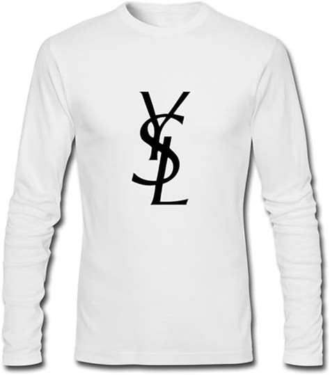 tee shirt logo yves saint laurent|saint laurent long sleeve shirt.